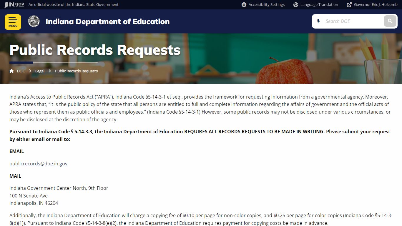 Public Records Requests - DOE